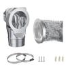 Dryer Vent Kit Magnet Self Alignment Exhaust Pipe Connection Set for Tight Spaces Lint Cleaning 2.6ft 4 Inch Hose