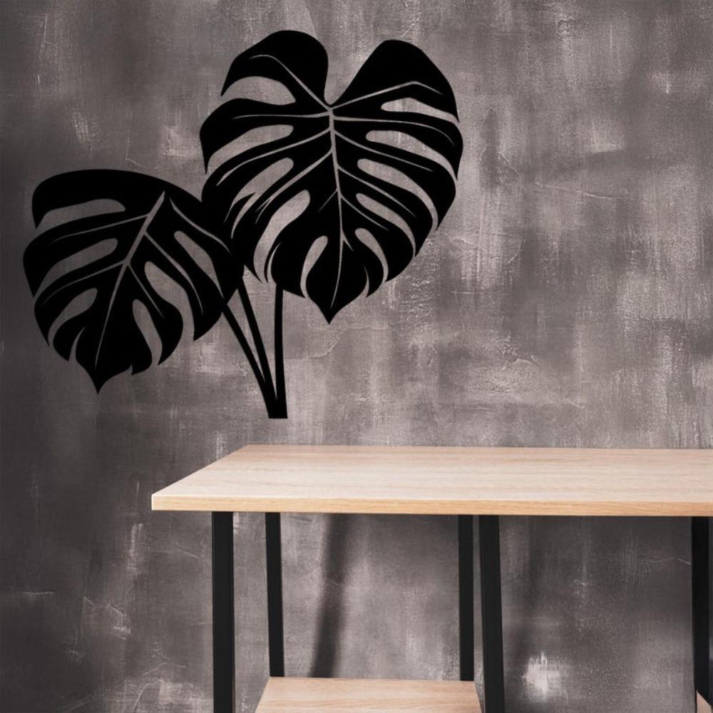 3D Metal Wall Art Monstera Leaf Tropical Home Decor Large Iron Sculpture