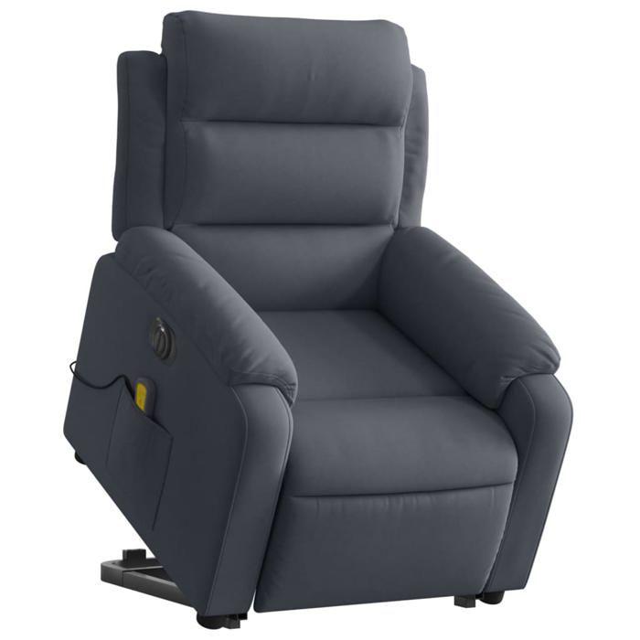 VidaXL Fauteuil Inclinable de Massage Électrique, Chaise de Relaxation avec Dossier et Repose-pied Réglables, Siège de 3205126