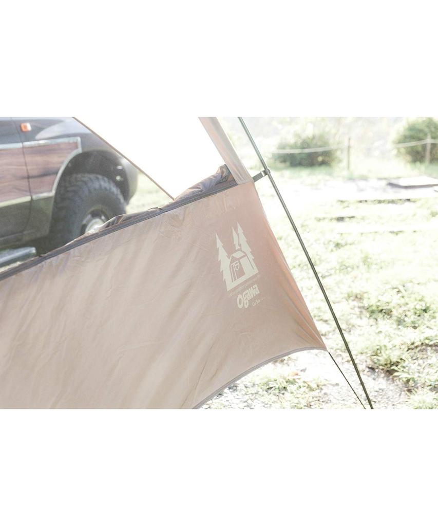 Ogawa Outdoor Camping Tarp Car Side Tarp AL-2 Dark Brown 2334