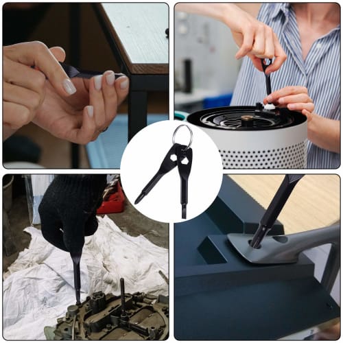 Wisdompro Screwdriver Keychain, Phillips and Flathead EDC Multi-Tool, Mini Size, Portable, Set of 2 Screwdrivers, Black