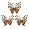 1/3 STKS Holle Dubbele Laag Roestige Vlinder Muurhanger Metalen Vlinder Beeld Tuin