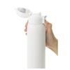 Kakusei One-Touch Mug Bottle, 650ml, White, CLE-07W, Approx. 7.4cm L x 7cm W x 26.3cm D