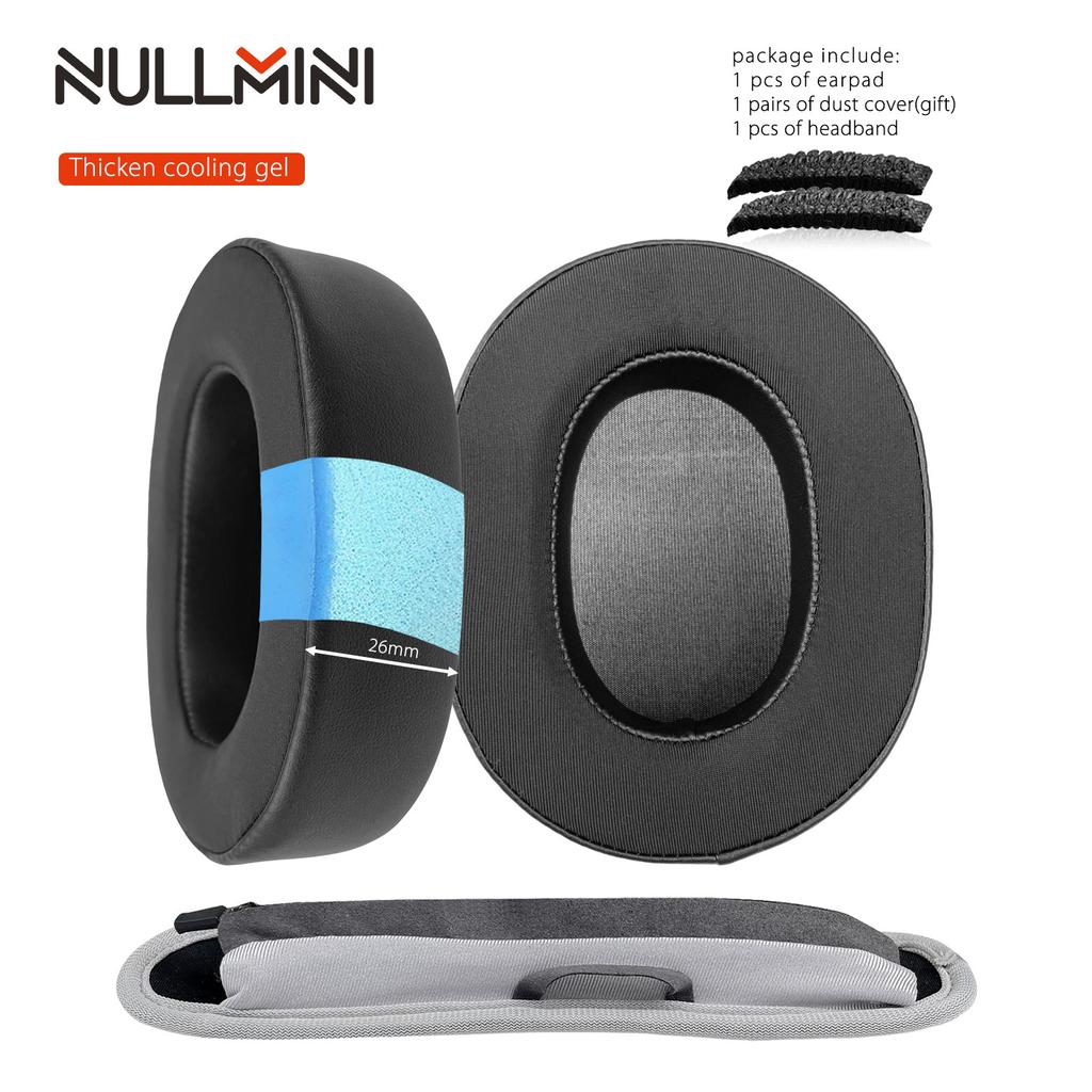 NullMini Replacement Earpads for Sony WH-1000XM5 Headphones Cooling Gel Earmuff Sleeve Ear Cushion Headset Headband Headbeam