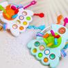 Baby Flying Saucer Rocket Pull String Teether Toys Montessori Sensory Educational Finger Grasp Training Early Cute Learning Toys