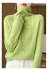 Women's Pure Wool Rhinestone Embellished Knit Top, Stacked Collar, Long Sleeve, Hollow Design for Autumn/Winter