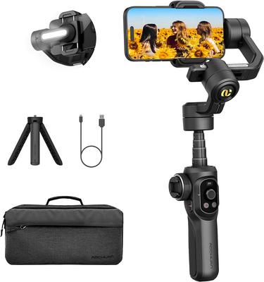 AOCHUAN SMART S2 Smartphone Gimbal Stabilizer Compatible with iPhone Pro and Android Roll Inception OLED 19cm Telescoping Storage LED Fill and English