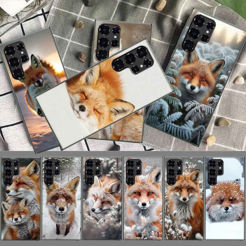 The Red Fox in Winter Ice and Snow Cases Phone Case for Samsung Galaxy S26 Ultra S25 Edge S24 S23 FE S21 Plus S20 S22 S10 Cover