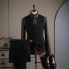 Plus Size Men's Striped Business Casual Wedding & Formal Suit Set