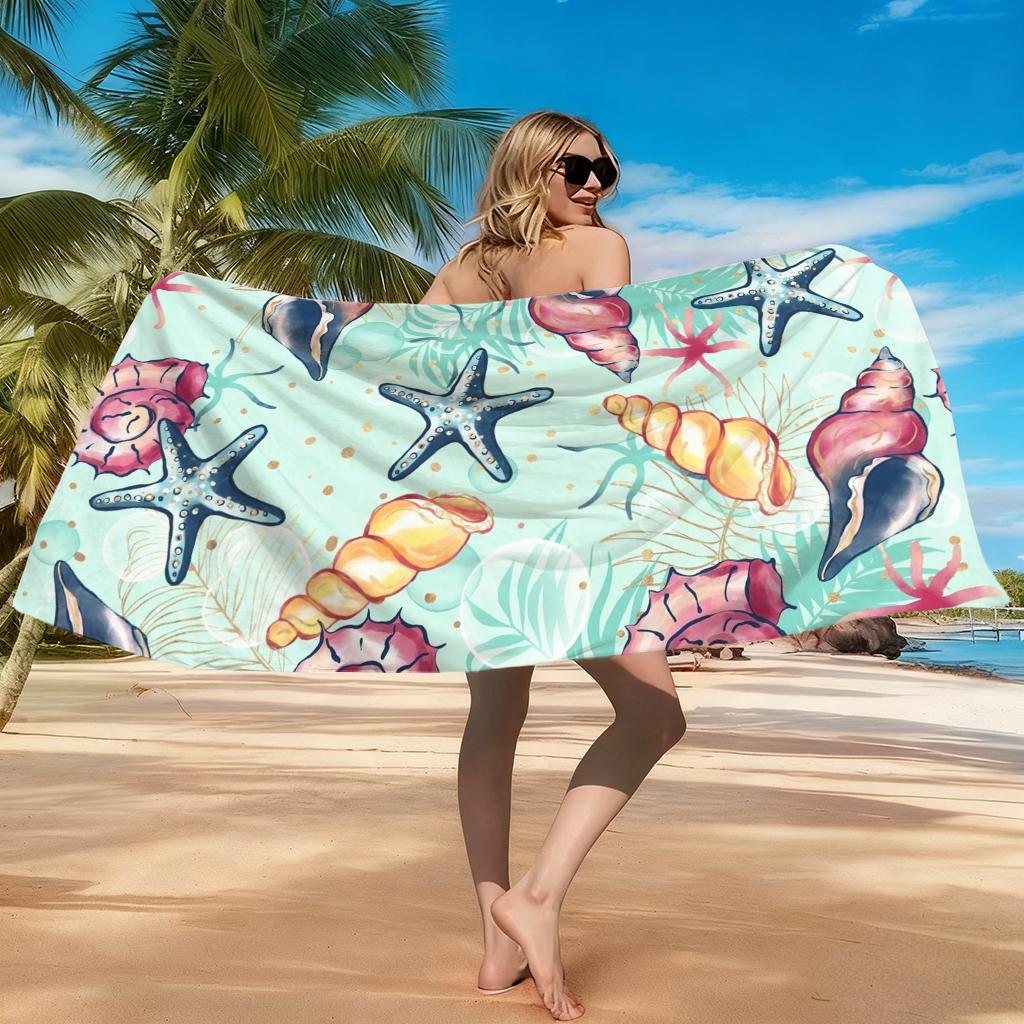 Starfish Turtle Beach Towel Quick-Drying Small To Large Bath Towel For Beach Pool Yoga Gym Home Travel Towel Gift for Friend