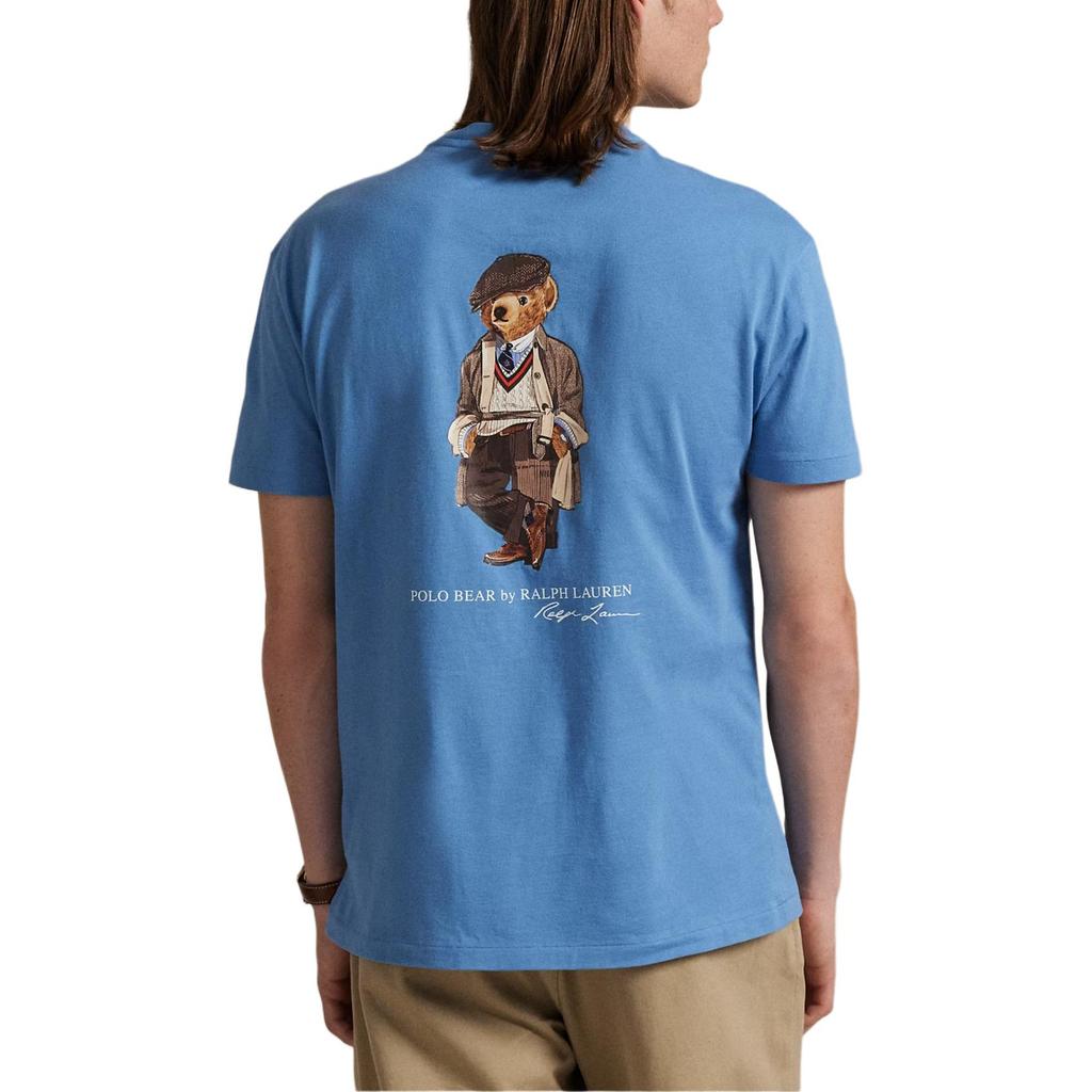 Polo Ralph Lauren Slim Fit Logo Print Short Sleeve T-Shirt Men tops Blue 710P00084-001