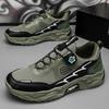 Men's Korean breathable casual sports shoes four season new soft soled Rotating shoelaces outdoor running shoes student sneakers