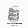 Stainless Steel Geometric Bright Surface Opening Rings for Women Men New Waterproof No Fading Rings Party Jewelry Accessories