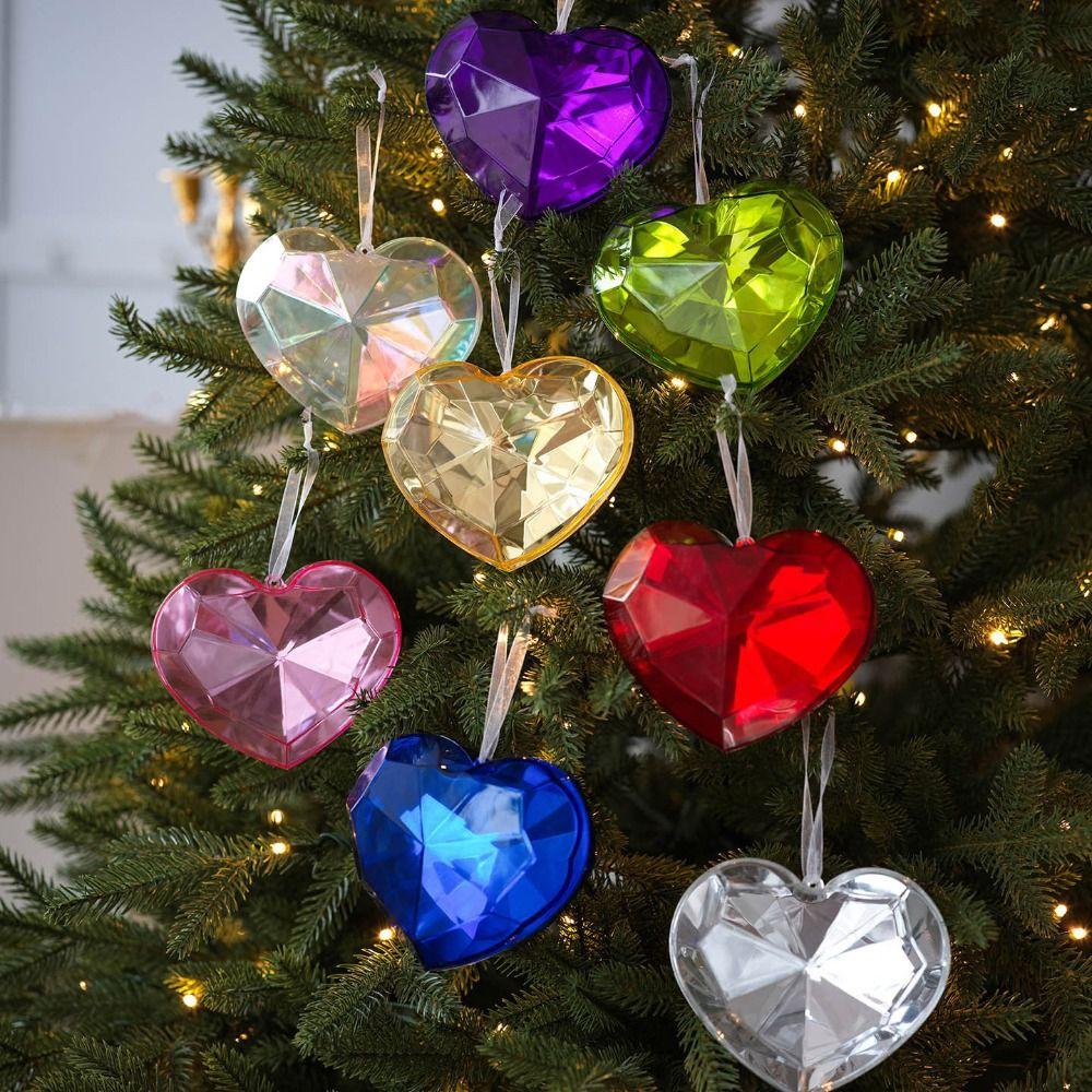 Heart Pattern Acrylic Pendant Decoration Acrylic Material Holiday Decoration Pendant Holiday Gift