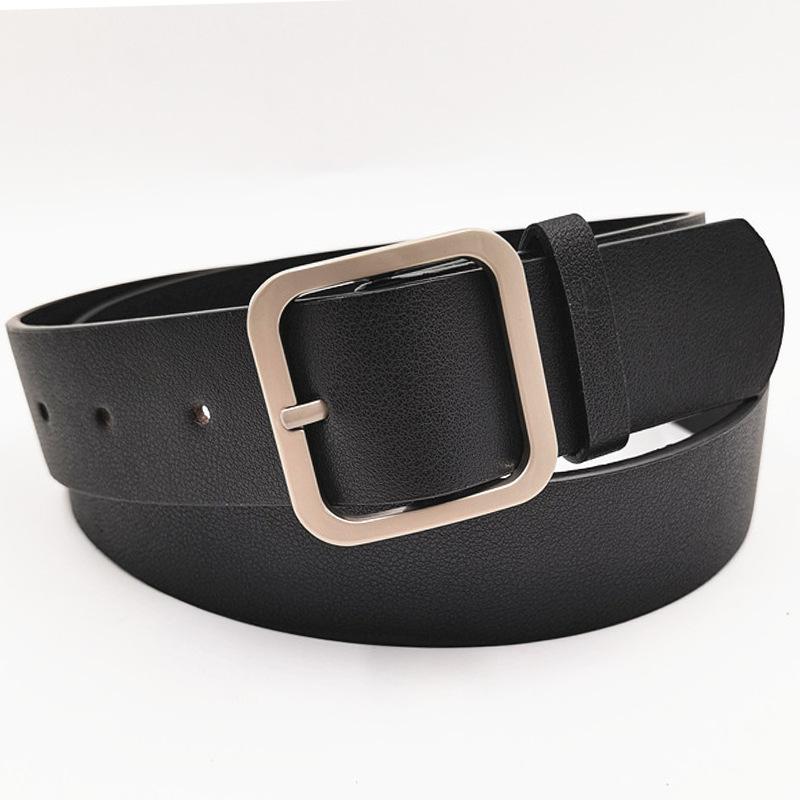 Small Simple Korean Style Women's Belt Retro Square Pin Buckle Jeans Belt