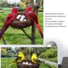 Realistic Artificial Woven Bird Nest Basket With Foam Chick Figure And Eggs Indoor Outdoor Easter Celebration Decoration