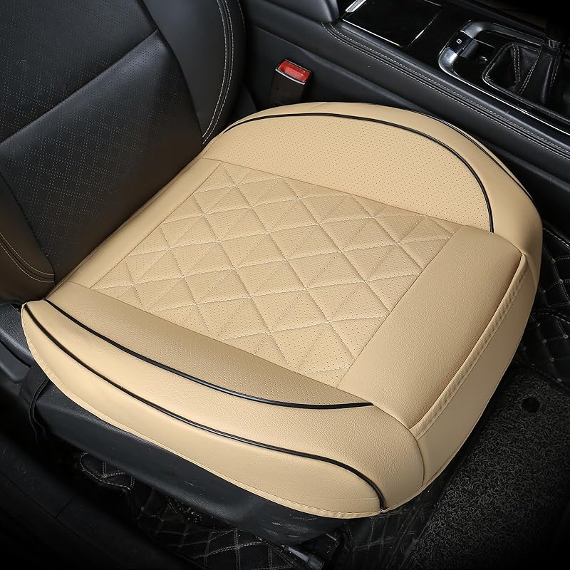 

Кожаный чехол на переднее сиденье автомобиля - Полностью закрывающие чехлы на сиденье, Нескользящие, Роскошный внешний вид и комфорт, Подходят для большинства автомобилей, 1 шт., Коричневый 1 Pack бежевый