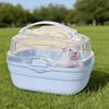 Hamster Carrier Cage with Water Bottle Portable Small Animal Travel Cage Plastic Clear Guinea Pig Carrying Case for Dwarf Hamsters Chinchillas