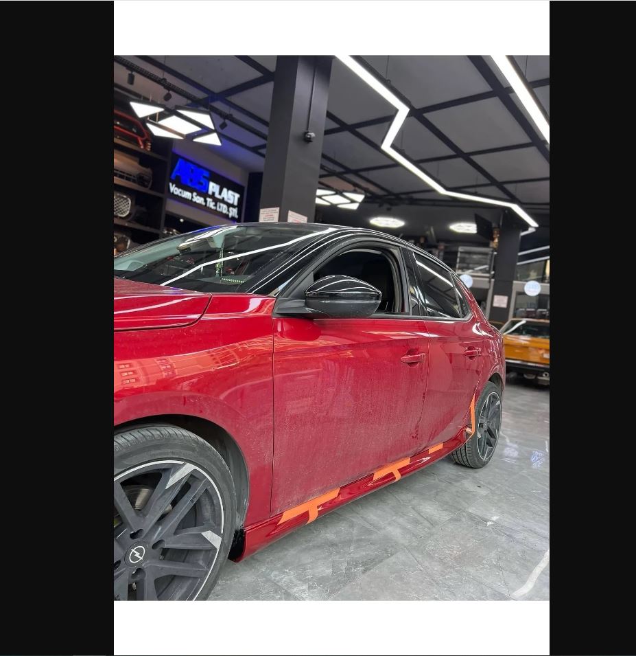 

For Opel Corsa F Side Sills 2019 To 2025 Plastic Side Skirts - Body Kit Modify Radio Power Racer Sporty Tuning Spoiler Diffuser