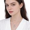 Mother's Day Accessories 925 Sterling Silver Diamond-encrusted Love Necklace Women's Niche Premium Mother and Child Pendant Clavicle Chain