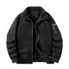 Winter Velvet Pilot Jacket Men's Velvet Thickened Large Cotton Jacket Flip Collar Warm Jacket