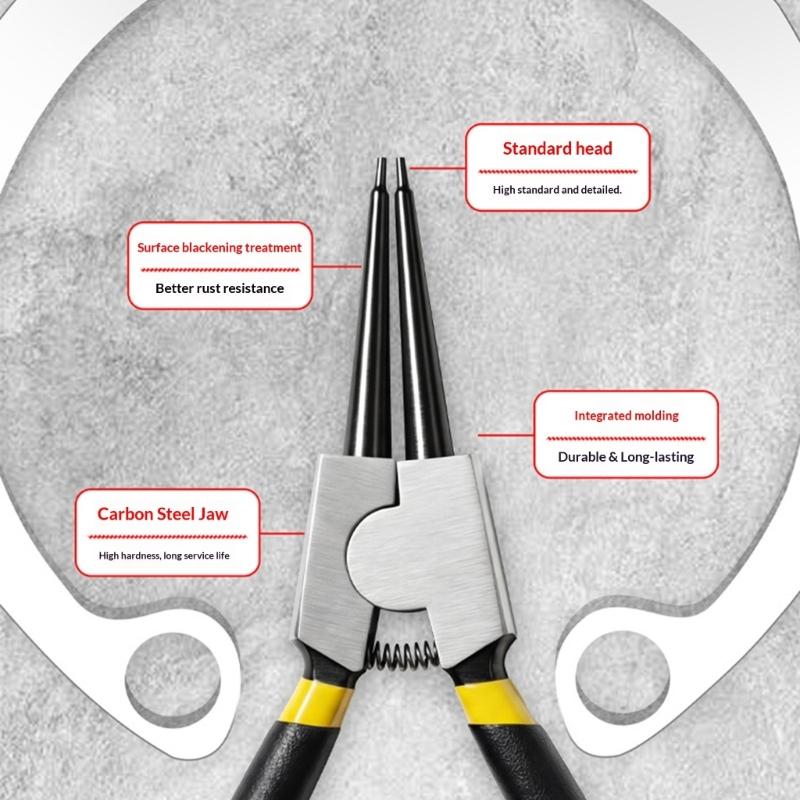 Precise Snap Rings Pliers Set AntiSlip Design Effort Saving Spring Accurate Circlip Pliers For Professional Tasks