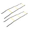2PCS 4 Rung Rope Ladder Speed Training Footwork Ladder with Carry Bag for Football Basketball 2m Black Rope Yellow Rung