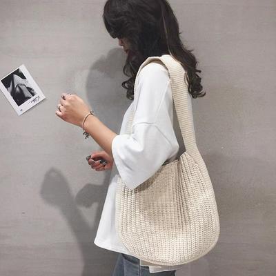 Solid Color Knitted Bag New Autumn and Winter Special Simple Fashion Atmosphere All Shoulder Armpit Women