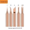 Non-Magnetic 936 Pure Copper 5-Piece Soldering Iron Tip Set for Cross-Border Electric Soldering