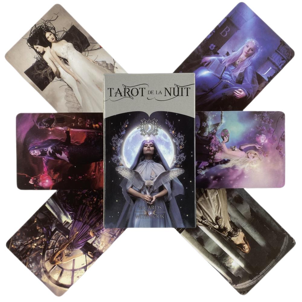 Tarot DE LA Nuit Cards Uniquely Design Oracle Deck Fortune-telling Divination Edition Worlds Creativity Board Games