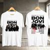 Bon Jovi Forever Tour 2026 Koszulka Merch 100% Bawełna Unisex Unisexs Unisexs Koszulka Letnia Vintage Y2k Dla Fanów Casualowa Koszulka Streetwear