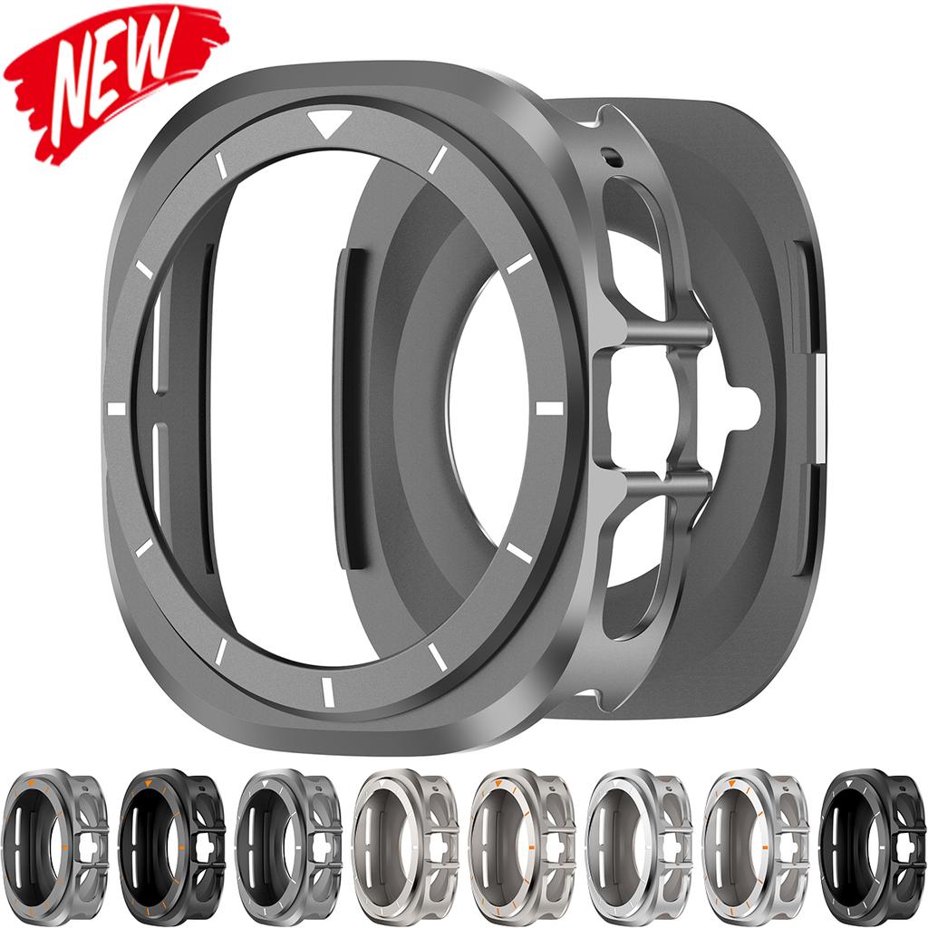 Hülle für Samsung Galaxy Watch Ultra 2025/7 47mm Metall+PC Bumper mit Skala für Galaxy Ultra 47mm Schutzschale Abdeckung