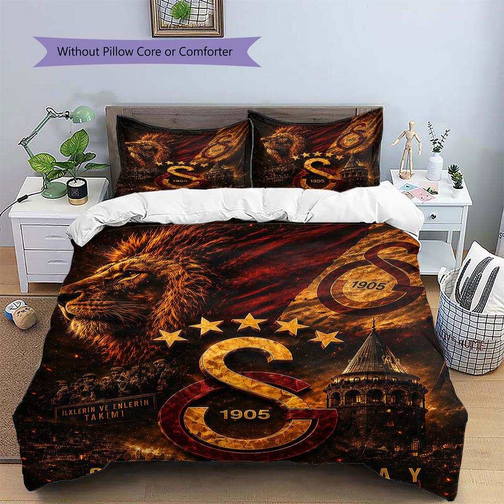 Galatasaray SK Players Pattern Bedding Home Decoration Birthday Gift ( 1 duvet cover + 2 pillowcase, without core),fan merchandise.