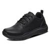 Skechers Expected Men Black Leather Casual Shoes 66418-BLK