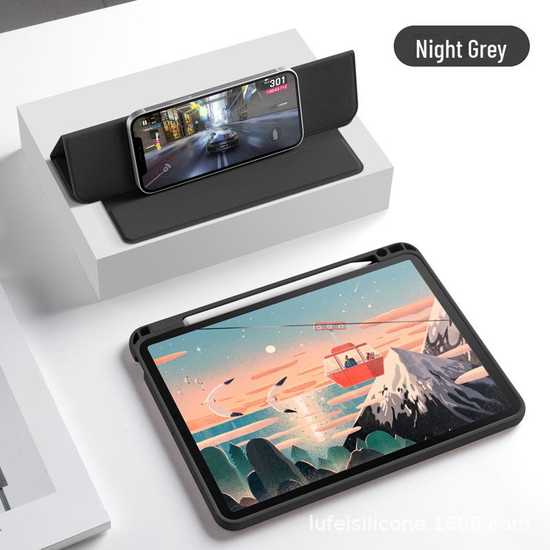 Liquid Silicone Protective Case for iPad 10 with Pen Slot, Soft Cover for Air 4/5 & 10.9 inch, 12.9 inch Model