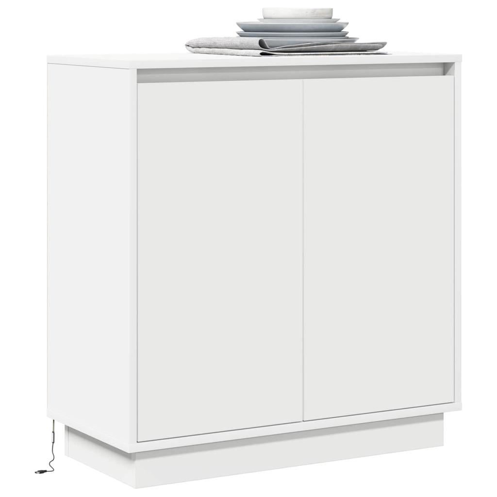 LED Sideboard White 71 x 34.5 x 75 cm Engineered Wood