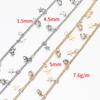 2Meters 1Meter Crystal Charms Copper Chain Star Pendants Chains for Jewelry Making DIY Necklace Bracelet Wholesale Supplies