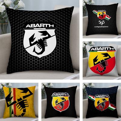 Luxus A-AbarthES Logo Kissenbezug Quadratisch Beidseitiger Druck Kissenhülle Für Sofa Heim Schlafzimmer Dekoration Geschenk