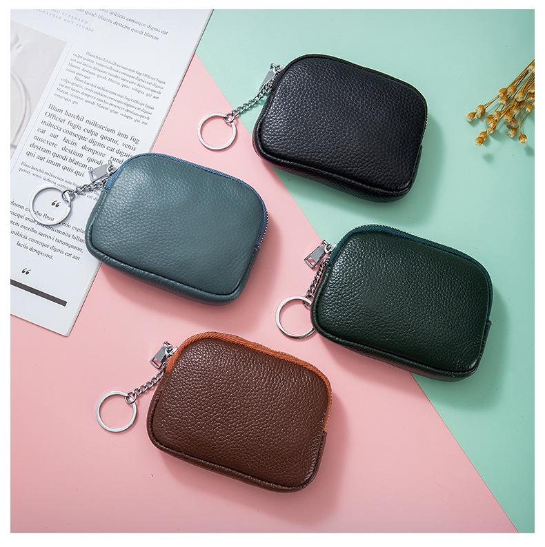 Ultra-Thin Soft Leather Mini Coin & Key Earphone Pouch for Ladies