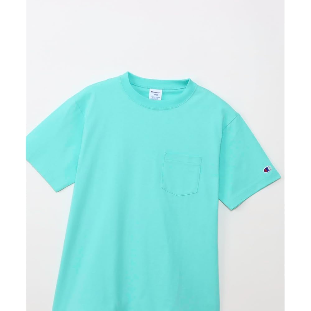 Short-sleeved T-shirt, crew neck, 100% cotton, COTTON USA, short-sleeved pocket T-shirt, basic,