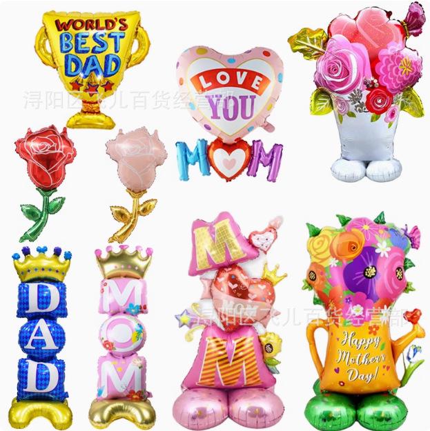 Large Standing Aluminum Foil Balloon - Mother's Day & Father's Day Party Decoration