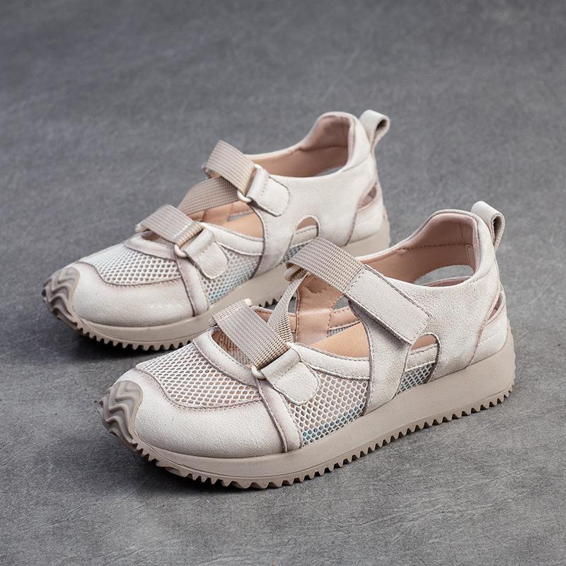 

Модные цветные спортивные повседневные сандалии GKTINOO 2025 Лето Новинка Дышащая сетка Натуральная кожа Универсальная женская обувь 9