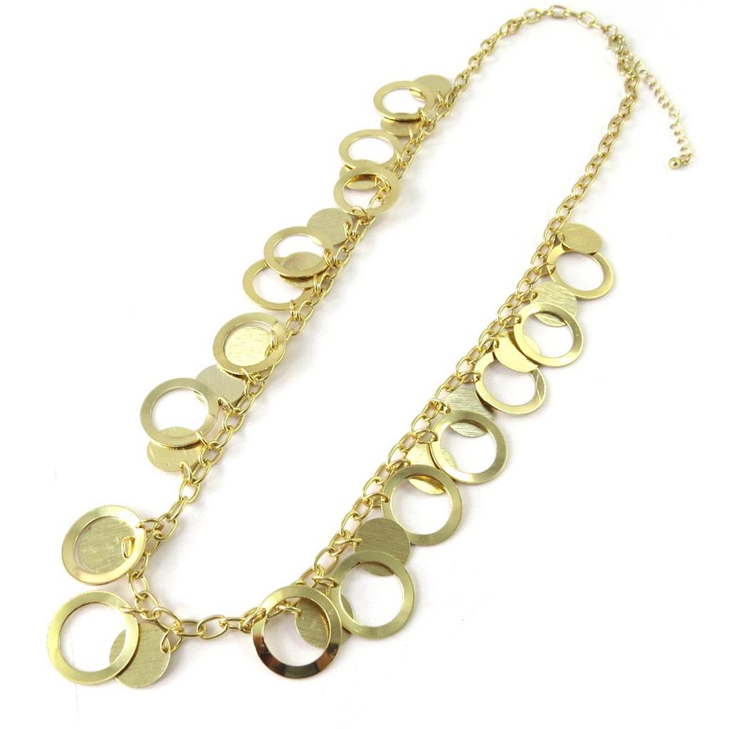 Les Trésors De Lily [M6286] - Golden 'Choreography' Designer Necklace