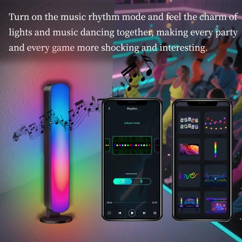 LED USB Light Bar RGB Color Changing TV Backlight Remote Symphony Atmosphere Light Strips Music Rhythm Ambient Pickup Lamp Decor