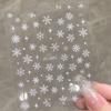1 Sheet Christmas White Snowflakes Nail Stickers Snowflake Nail Decal Snowflake Xmas Slider