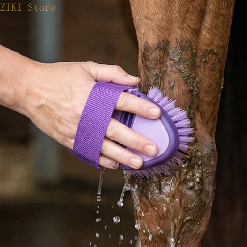 H4GF Spazzola Flessibile per Cavalli Setole Morbide Strumento di Pulizia per Cavalli per Toelettatura Confortevole ed Efficace Durevole