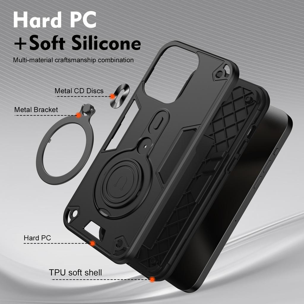 NEW 360 ° Rotating Metal Car Bracket Ring Reverse Magsafe Magnetic Armor Phone Case For NOTHING PHONE 2A PHONE2 2024 Phone2A