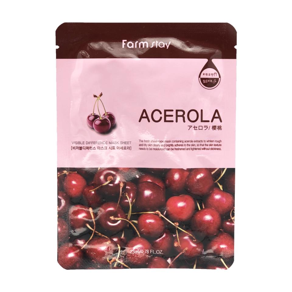

FarmStay Visible Difference Mask Sheet Acerola Увлажняющая тканевая маска с экстрактом ацеролы 23мл
