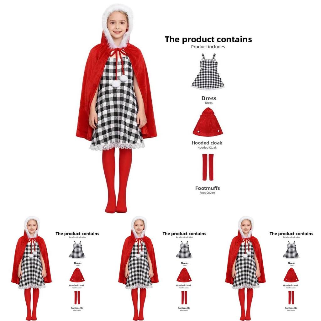 How The Grinch Stole Christmas Cindy Cosplay Costume For Girls With Soft Polyester Fabric For Holiday Performance