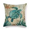 Pillowcase Sofa Cushion Cover Decoration Linen Pillow Case Decorative Pillow Marine Pattern Sofa Throw Pillow Cover Couch